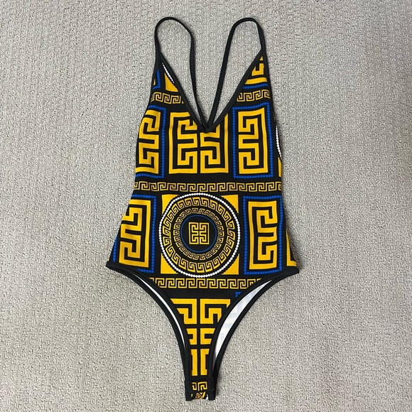 Fashion Nova Tops - Blue and Yellow Body Suit 🌀